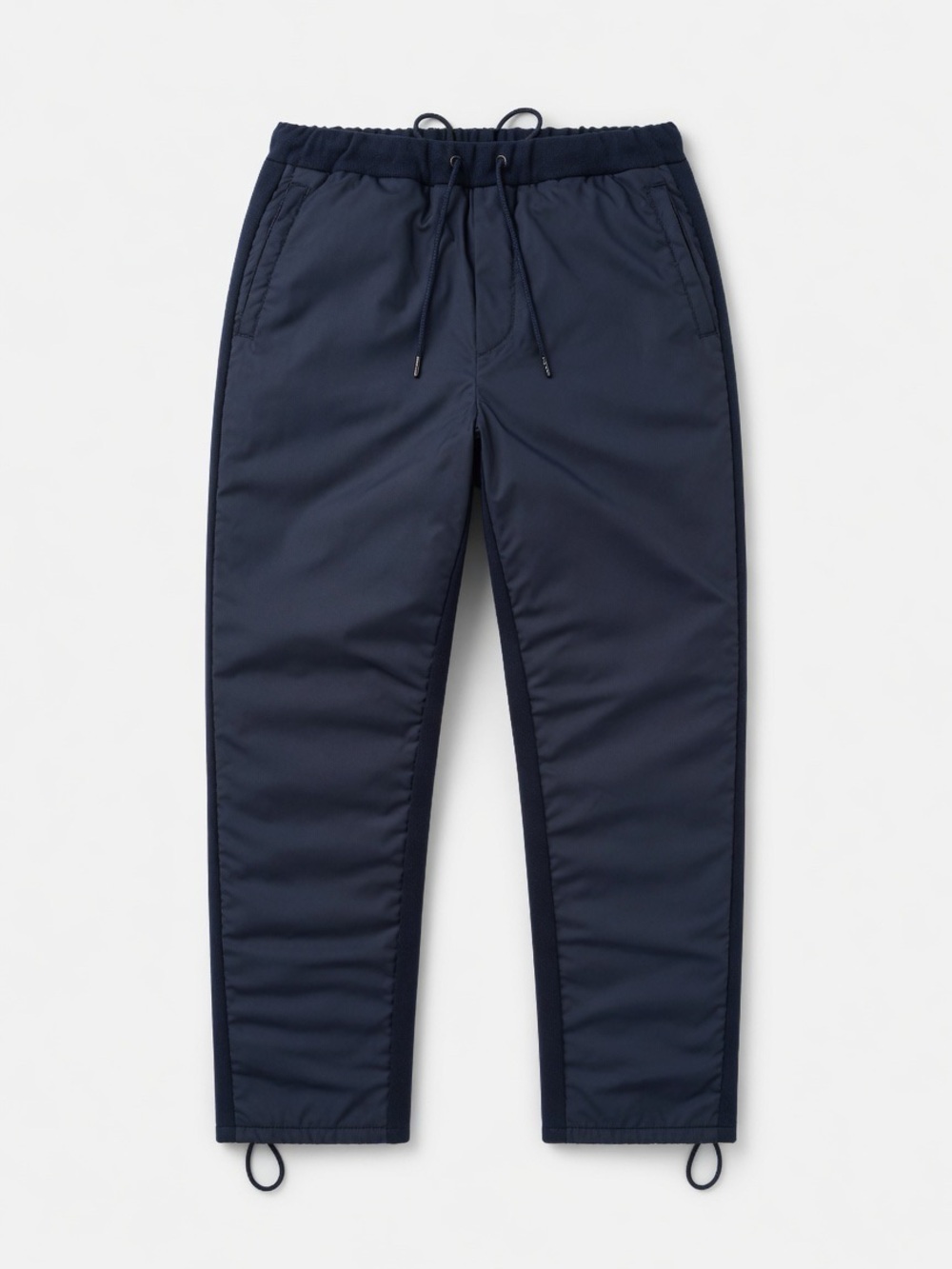 Prada Men's Navy Drawstring Joggers with Ankle Tabs